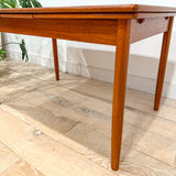 Petite Danish Teak Expandable Dining Table