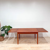 Petite Danish Teak Expandable Dining Table