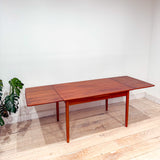 Petite Danish Teak Expandable Dining Table
