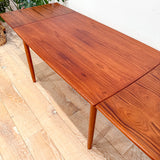 Petite Danish Teak Expandable Dining Table