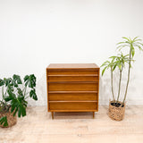 Mid Century Oak Highboy Dresser
