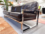 Modern Sofa w/ Chrome Frame