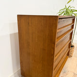 Mid Century Oak Highboy Dresser