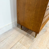 Mid Century Oak Highboy Dresser