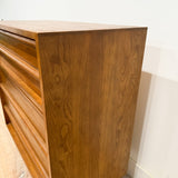 Mid Century Oak Highboy Dresser