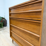 Mid Century Oak Highboy Dresser