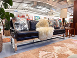 Modern Sofa w/ Chrome Frame