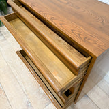 Mid Century Oak Highboy Dresser