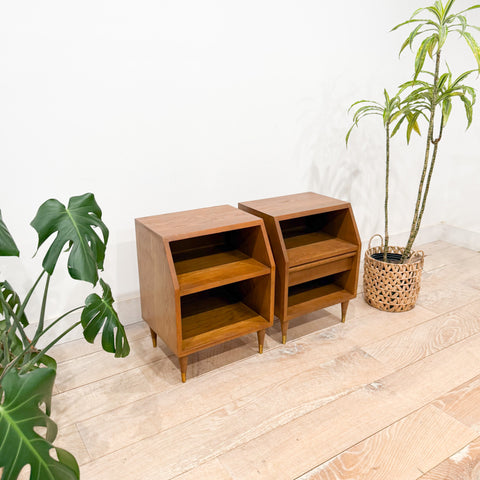Pair of Mid Century Oak Nightstands