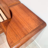 Vintage Teak Queen Bed w/ Nightstands