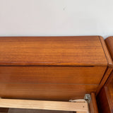 Vintage Teak Queen Bed w/ Nightstands