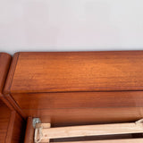 Vintage Teak Queen Bed w/ Nightstands