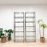 Chrome and Glass Shelving Unit