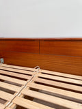Vintage Teak Queen Bed w/ Nightstands