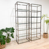 Chrome and Glass Shelving Unit