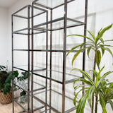 Chrome and Glass Shelving Unit