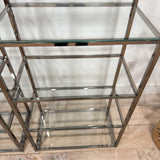 Chrome and Glass Shelving Unit