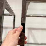 Chrome and Glass Shelving Unit
