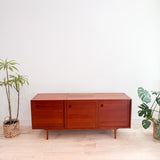 Danish Teak Credenza w/ Sliding Doors