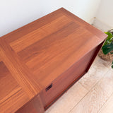 Danish Teak Credenza w/ Sliding Doors