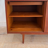 Danish Teak Credenza w/ Sliding Doors