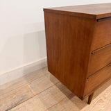 Mid Century Low Dresser w/ Sculpted Pulls