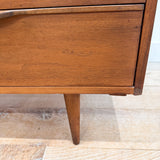 Mid Century Low Dresser w/ Sculpted Pulls