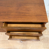 Mid Century Low Dresser w/ Sculpted Pulls