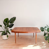Mid Century Walnut Dining Table - 2 Leaves