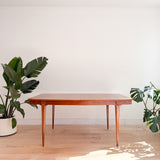 Mid Century Walnut Dining Table - 2 Leaves