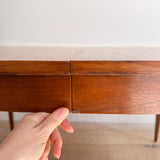 Mid Century Walnut Dining Table - 2 Leaves