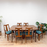 Mid Century Dining Set - 1 Leaf + 6 Chairs