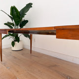 Mid Century Walnut Dining Table - 2 Leaves