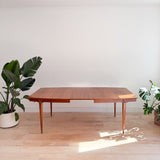 Mid Century Walnut Dining Table - 2 Leaves