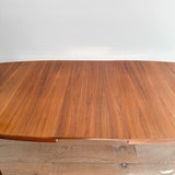 Mid Century Walnut Dining Table - 2 Leaves