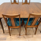 Mid Century Dining Set - 1 Leaf + 6 Chairs