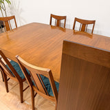 Mid Century Dining Set - 1 Leaf + 6 Chairs