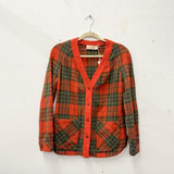 Pendleton Red Plaid Cardi
