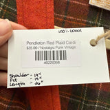 Pendleton Red Plaid Cardi