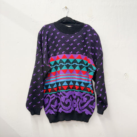 Vintage Acrylic Sweater w/ Colors