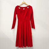 1960s Red Velvet Holiday Dress