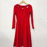 1960s Red Velvet Holiday Dress