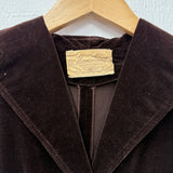 1960s Brown Velvet Dress