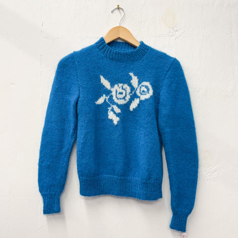 Vintage Blue Knit Sweater