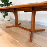 Vintage Danish Teak Dining Table w/ 2 Leaves