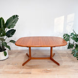 Vintage Danish Teak Dining Table w/ 2 Leaves