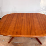 Vintage Danish Teak Dining Table w/ 2 Leaves