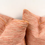 22" Coral chenille with orange welt - PAIR