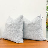 22" Light blue Boucle- PAIR