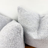 22" Light blue Boucle- PAIR